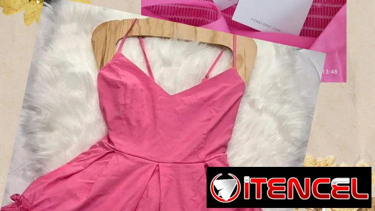 Vestido Rosado Forever 21 talla XS