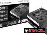 Thermaltake Fuente de alimentación inteligente – 600W, 80 Plus, blanco, PFC activo, S/Cable