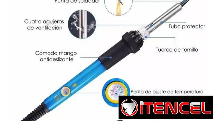 Kit de soldadura eléctrico, temperatura regulable, multímetro. Todo nuevo en su estuche