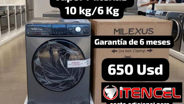 Lavadora Secadora al vapor Milexus, Garantía de 6 meses, Entrega por un mínimo costo adicional para toda La Hab