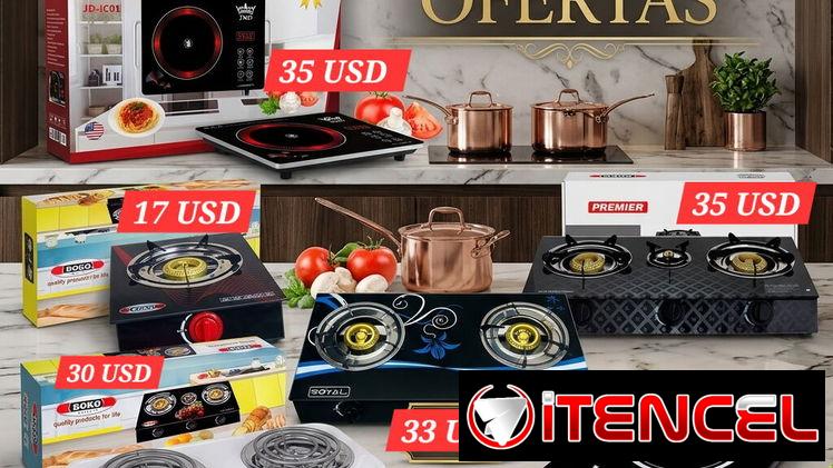 Disponibles Cocinas de Meseta. A Gas, Inducción,  Eléctricas
