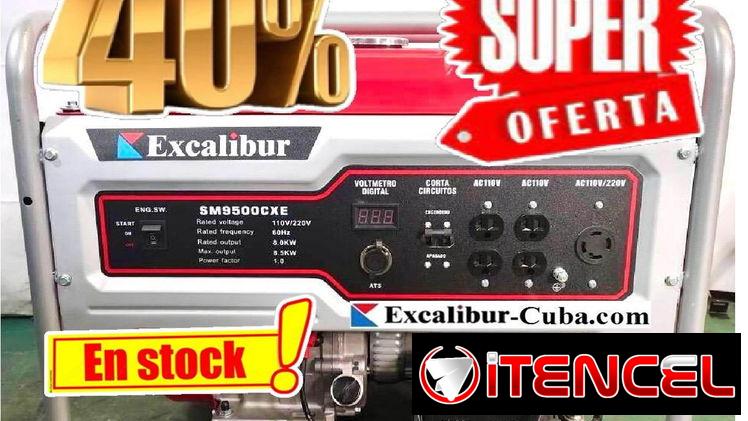 40% de descuento en el generador Excalibur SM9500CXE* (110 V + 220 V, arranque eléctrico, control remoto, opcional: ATS)