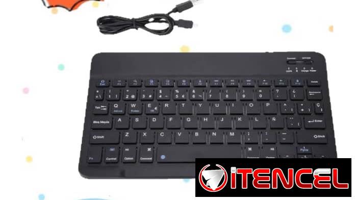 Teclado inalámbrico recargable bluetooth