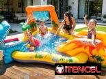 Piscina tipo parque inflable para el disfrute del verano en casa