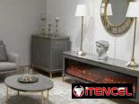 Mesa TV con chimenea Electrica