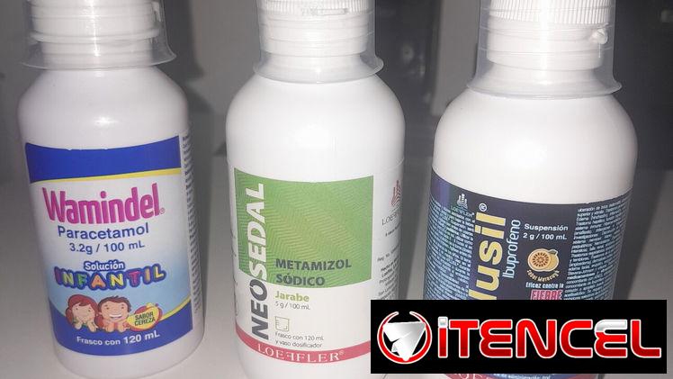 Jarabes de Paracetamol, Ibuprofeno, Metamizol