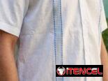 Camisa de Lino Blanca con Bordado de varios colores, escoja el suyo