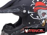 Oumurs DOT Casco de Moto ATV Unisex Adulto Negro