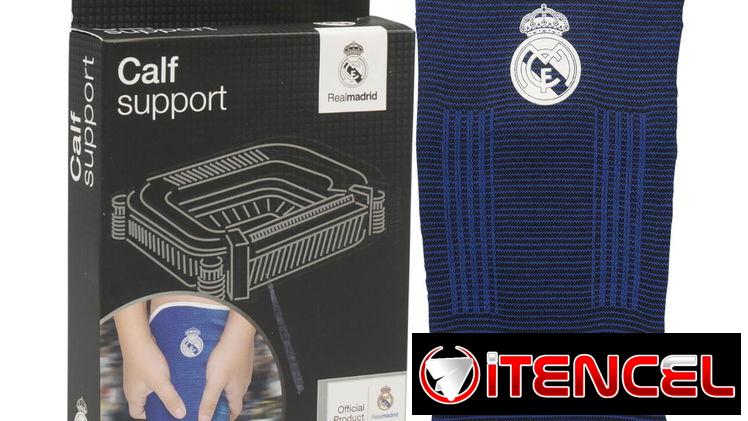 Protector elastizado para piernas con logo de Real Madrid. Calf support