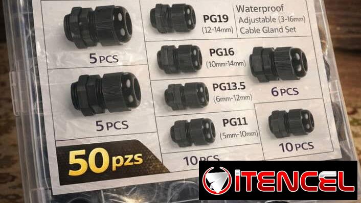 🧰🔌 PRÉNSAESTOPAS / CABLE GLAND – KIT COMPLETO 🔌🧰 📦 Caja con 50 piezas 💧 Impermeables y ajustables ⚙️ Ideales para
