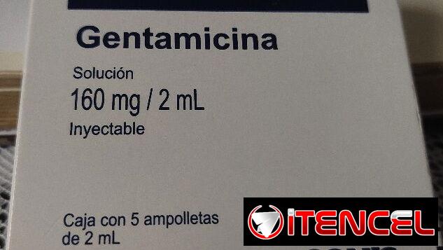 Gentamicina en Inyecciones caja con 5 Ampulas de 160mg, 2 ml