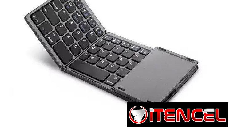 Teclado Inalámbrico Ultra-Silencioso Plegable con tradpad
