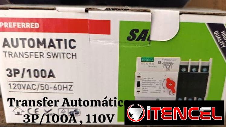 Transfer Automático de 3 Polos 100A, 110V