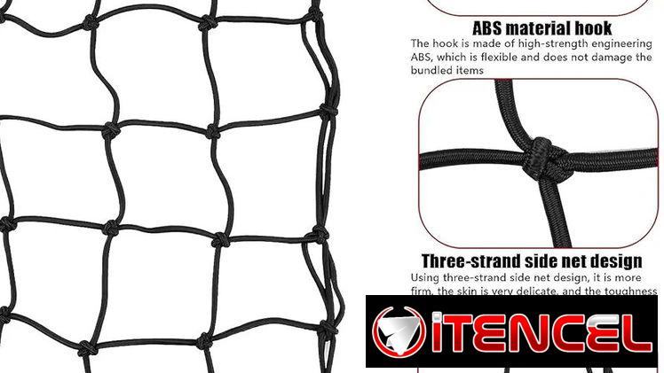 Tensor elástico tipo malla para moto 40x40cm. Red pulpo. New