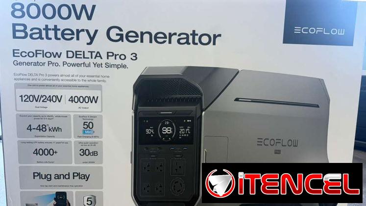 PLANTA ELECTRICA ECOFLOW DELTA PRO 3 DE 4000 HASTA 8000 W, 220/110 V