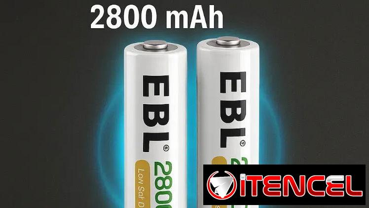 Pilas Recargables AA 2800mAh EBL (2 Unidades)