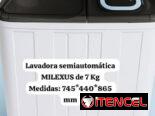 Lavadora semiautomática milexus 7 kg