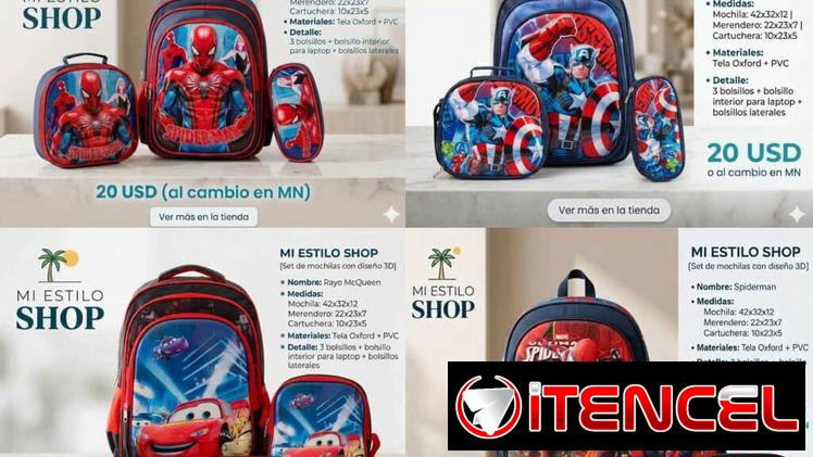Set de mochila 20 usd