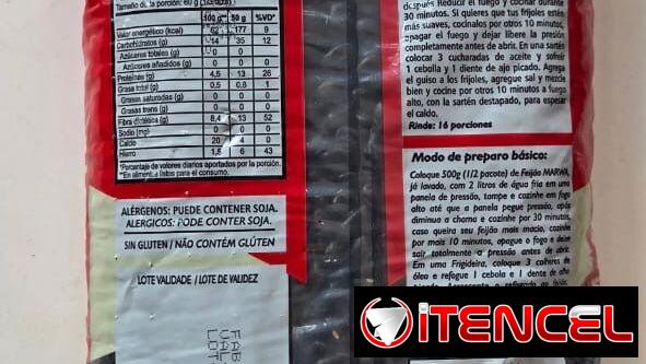 Paca de frijoles negros 30 paquetes de 1kg