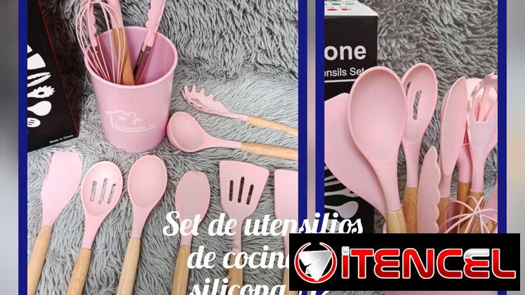 🍳 Vendo Set de Utensilios de Cocina – Juego completo de 5/8/10 piezas – Acero inoxidable, silicona y madera 🥄