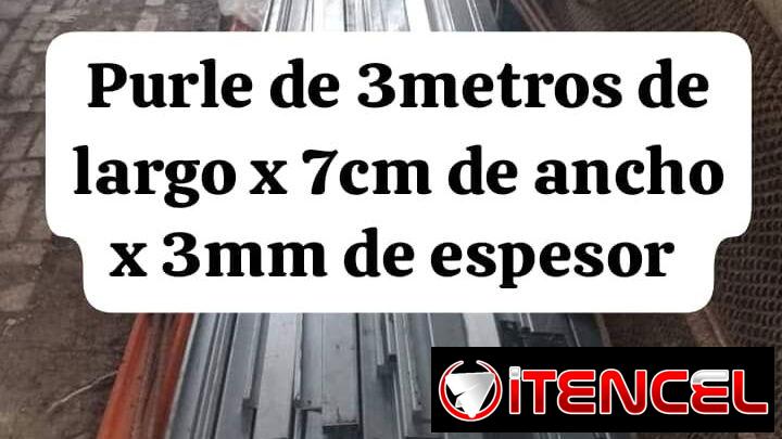 Purles de 3 m de largo x 7 de ancho x 3 mm de espesor