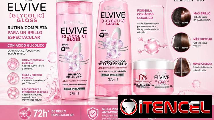 KIT ELVIVE LOREAL PARIS GLYCOLIC GLOSS