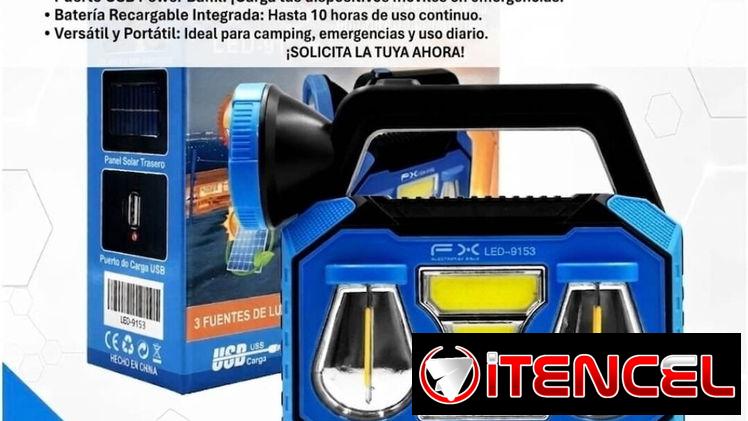 lampara con panel sólar
