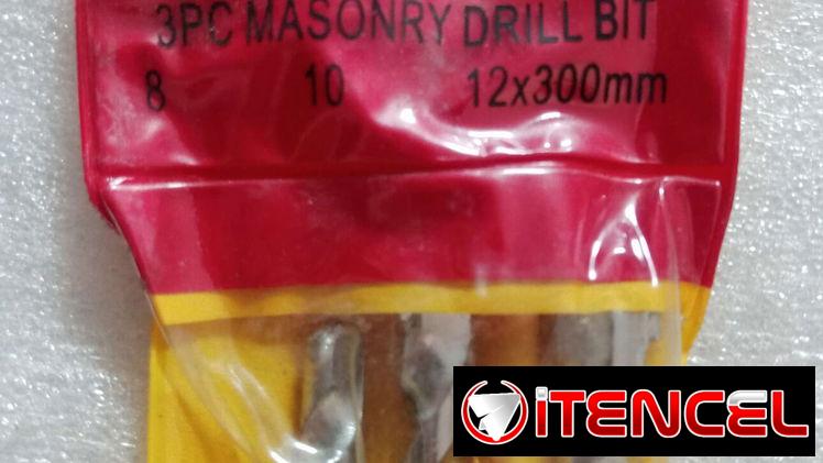 VENDO SET DE 3 BARRENAS DE TUNGSTENO (8, 10 Y 12 mm DE DIÁMETRO Y 30 cm DE LARGO) CONSTRUCCIÓN. $12 USD. (+53)52990828.