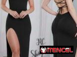 ♡ Vestido Largo blanco, Cruzado Detrás ♡ ~ Estilo Levanta Glúteos ~