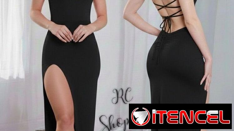 ♡ Vestido Largo blanco, Cruzado Detrás ♡ ~ Estilo Levanta Glúteos ~