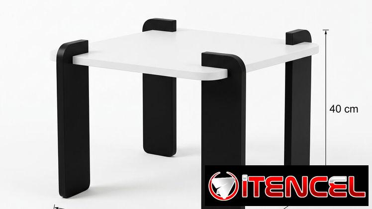 Mesa de centro 50×50 de MDF HIDROFUGO ESMALTADO estilo moderno