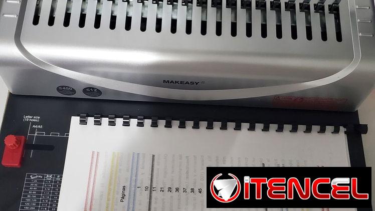 Vendo Encuadernadora de Peine de 21 Agujeros, 450 Hojas