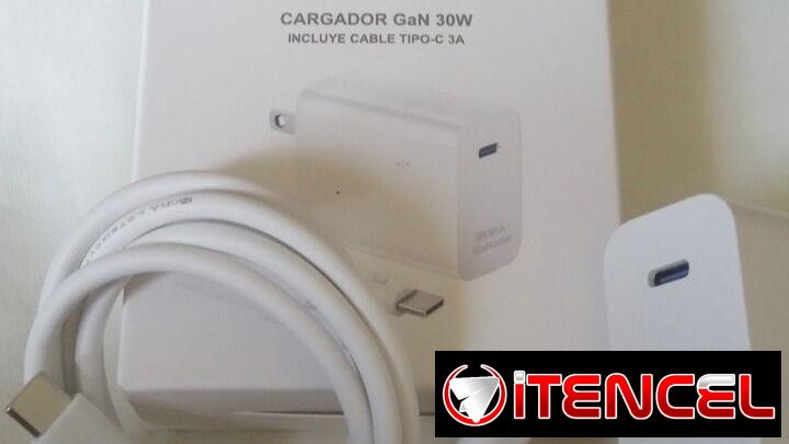 CARGADOR TIPO C 30W CARGA RÁPIDA Y CABLE IPHONE ENTRADA C CARGA RÁPIDA 3A (MARCA 1 HORA)