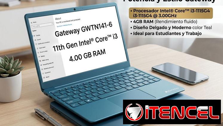 Laptop Gateway Ultra Delgada – Procesador Intel i3 (11ª Gen)