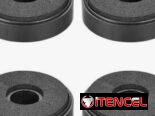 Kit de 4 patas plásticas negras para altavoces