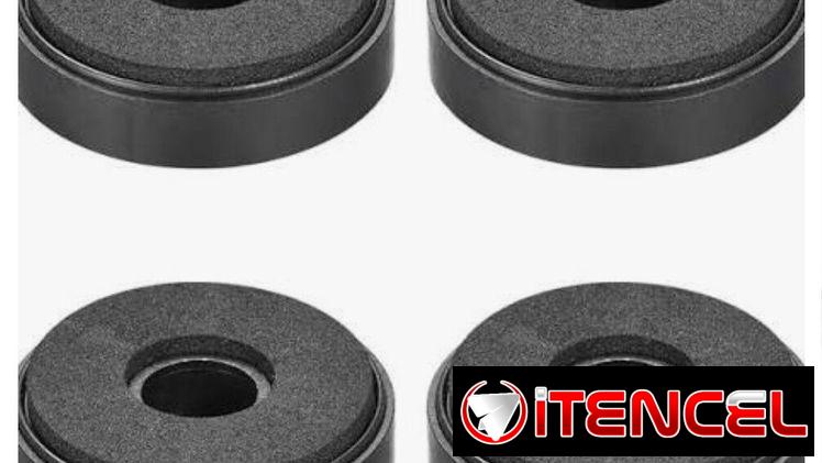 Kit de 4 patas plásticas negras para altavoces