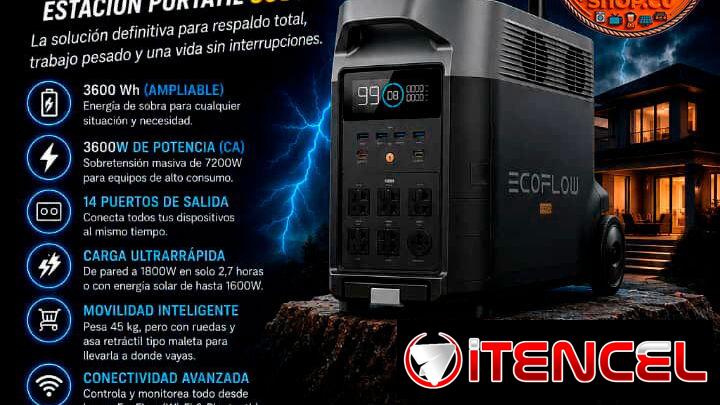 💡LA PRO💡 ECOFLOW DELTA PRO 7200/3600W CON 3600WH BATERÍA. 6 MESES GARANTÍA, FACTURA Y MENSAJERÍA. TL 54833699