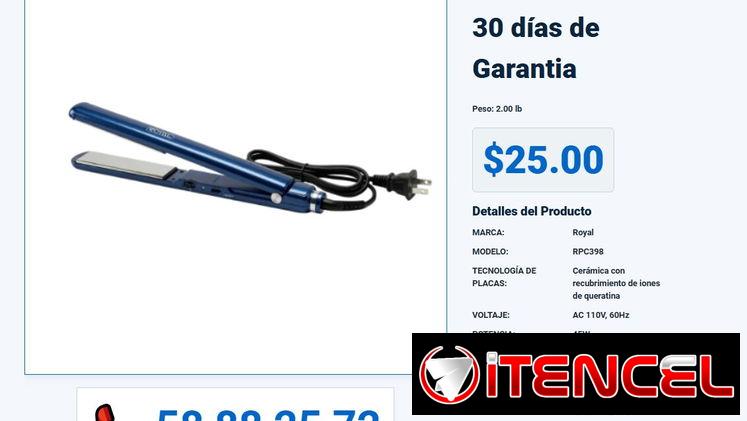 PLANCHA DE CABELLO ROYAL VPT-0282
