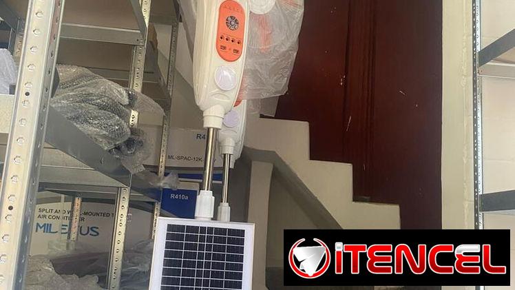 Ventilador recargable con panel solar