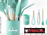 Utensilios de cocina de silicona antiadherente