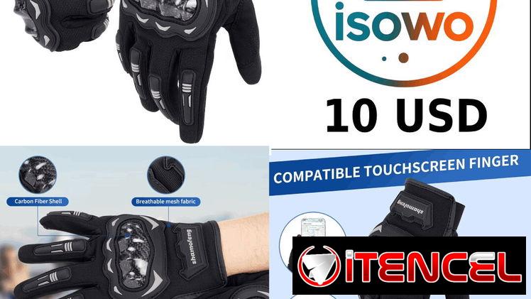 Guantes de Motociclista con Protección Rígida y Pantalla Táctil