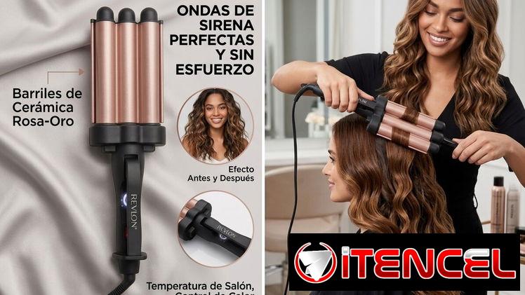 Rizador de pelo de tres barriles Revlon