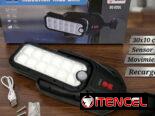 lámpara recargable con panel solar incorporado y con corriente 110v.