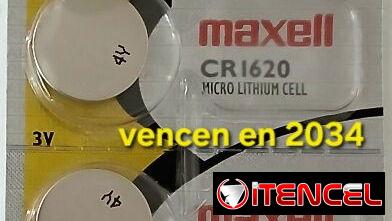 Baterías varias. CR 1220, 1620, 2016, 2025; 2032, LR 44; AA, AAA y 12V 23A