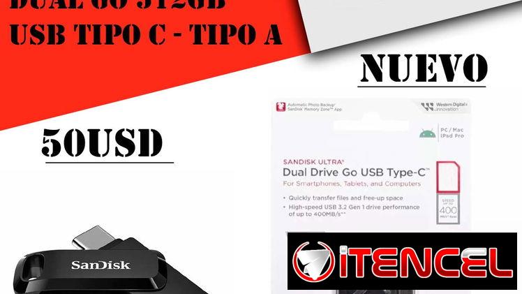 Sandisk Memory Flash Ultra Dual Go 512GB USB Tipo C – Tipo A “Nuevo Sellado”