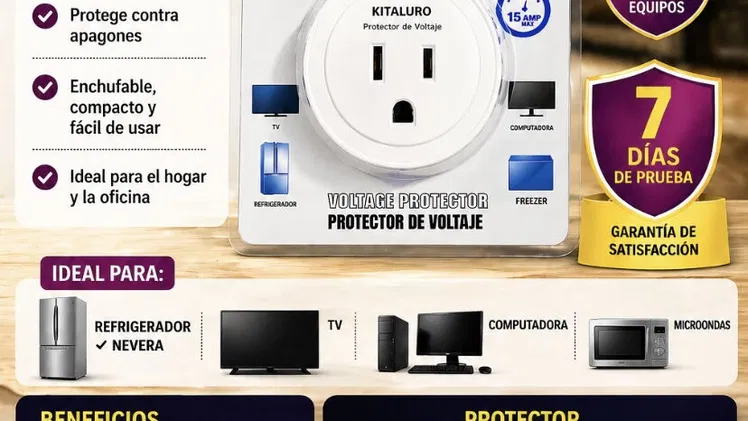 ⚡️Protector de voltaje ⚡️Ideal y funcional para todp tipo de electrodomésticos