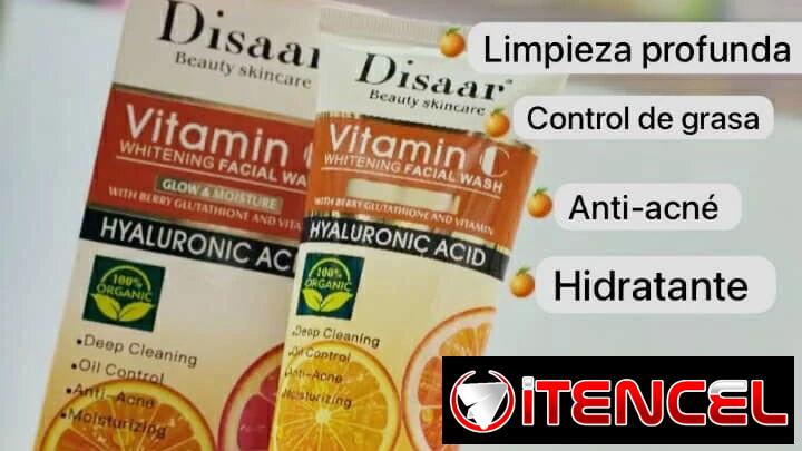 Limpiador facial blanqueador con vitamina C (CV)