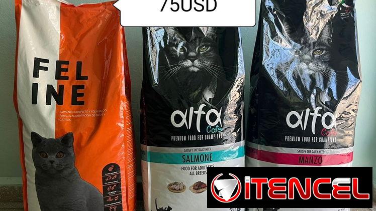 Pienso para gatos marca Feline y Alfa