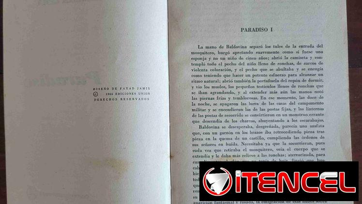 Paradiso de José Lezama Lima. Edición original de 1966-UNEAC, con diseño de portada de Fayad Jamis. Buen estado 10 usd