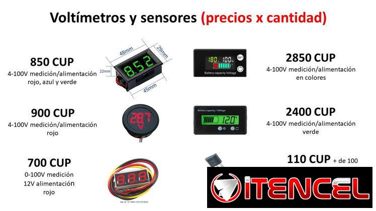 J2 Vendo Voltímetros para medir la carga de motos, bicimotos y autos, sensores de motor y de puño